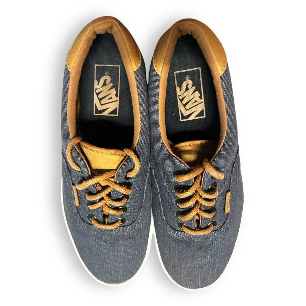 Vans Off The Wall Sneakers Denim Lace-Up Low Top  Mens 7 Womens 8.5